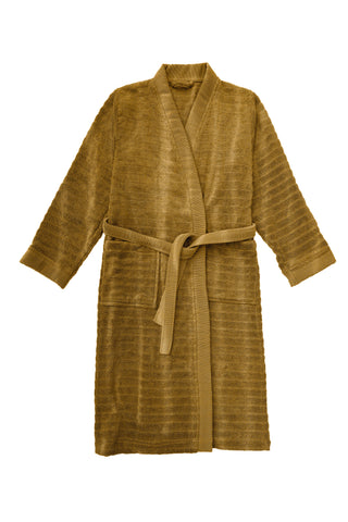 Heckettlane Badjas Prestige Ochre Yellow - 100% Katoen