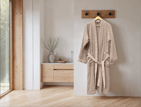 Heckettlane Badjas Prestige Cuban Sand - 100% Katoen