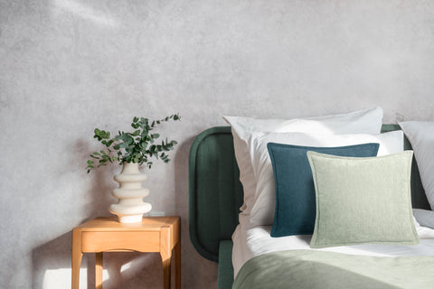 Heckettlane Sierkussen Velours Vieux Laurel Green - 100% Polyester