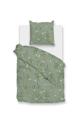 Zohome Dekbedovertrek Hedra Green - 100% Katoen-Flanel