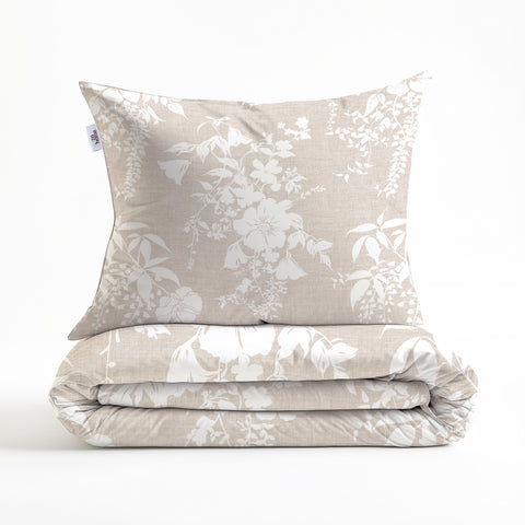 Zohome Dekbedovertrek Ibisco di Lino Sandy Beige - 100% Katoen