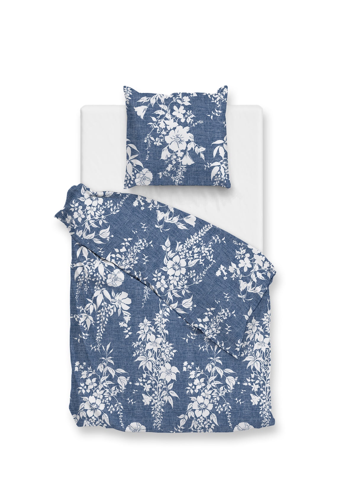 Zohome Dekbedovertrek Ibisco di Lino Urban Blue - 100% Katoen