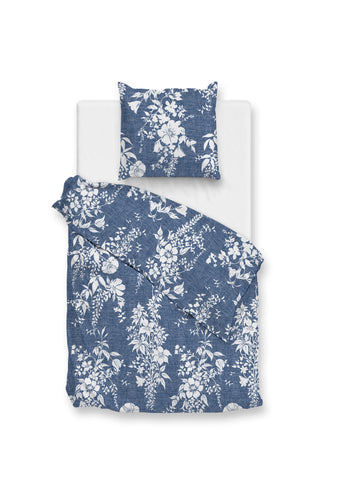 Zohome Dekbedovertrek Ibisco di Lino Urban Blue - 100% Katoen