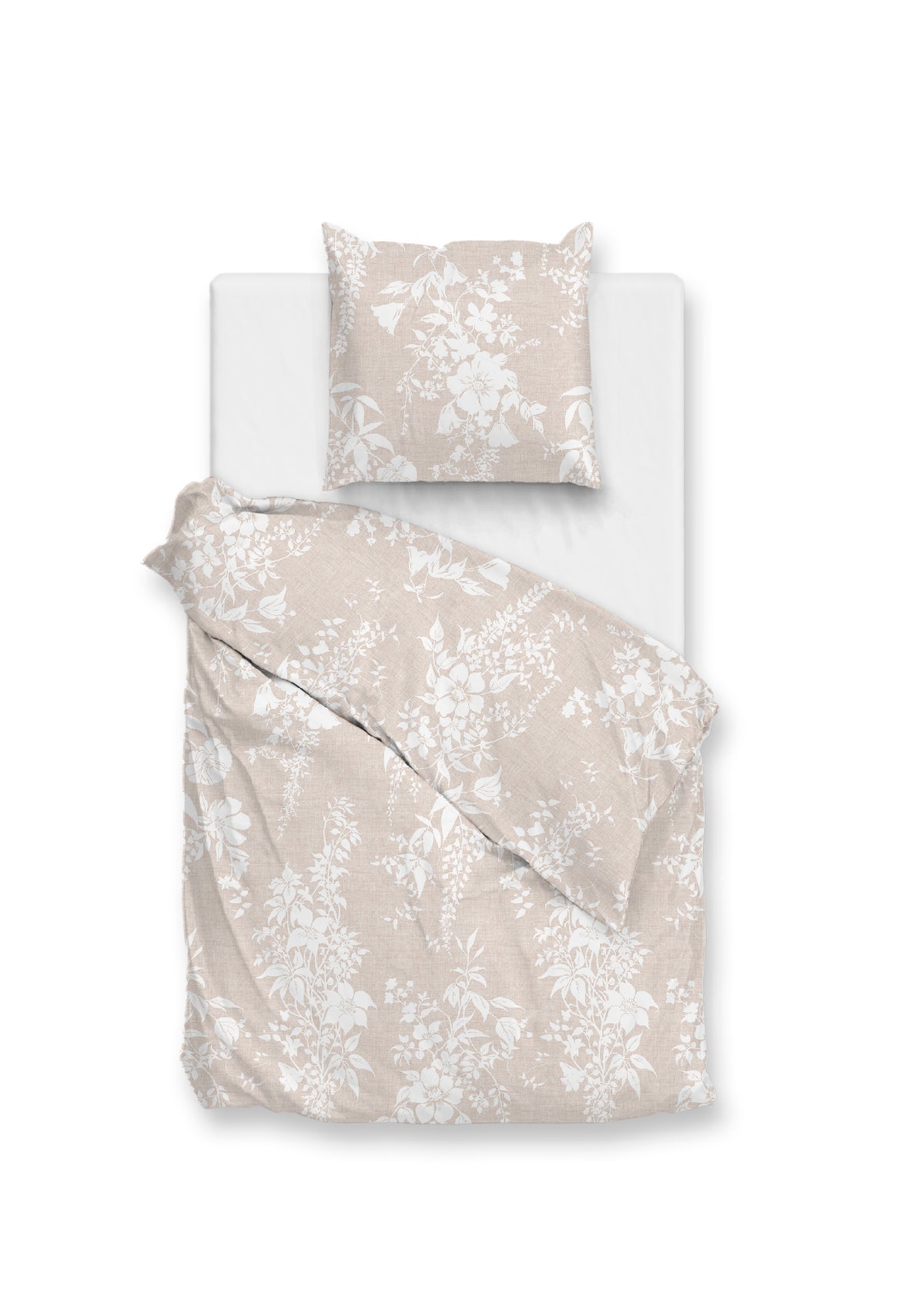 Zohome Dekbedovertrek Ibisco di Lino Sandy Beige - 100% Katoen