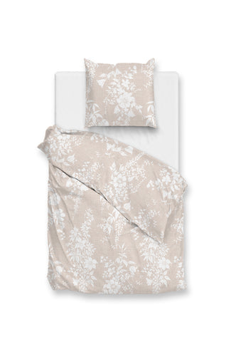 Zohome Dekbedovertrek Ibisco di Lino Sandy Beige - 100% Katoen