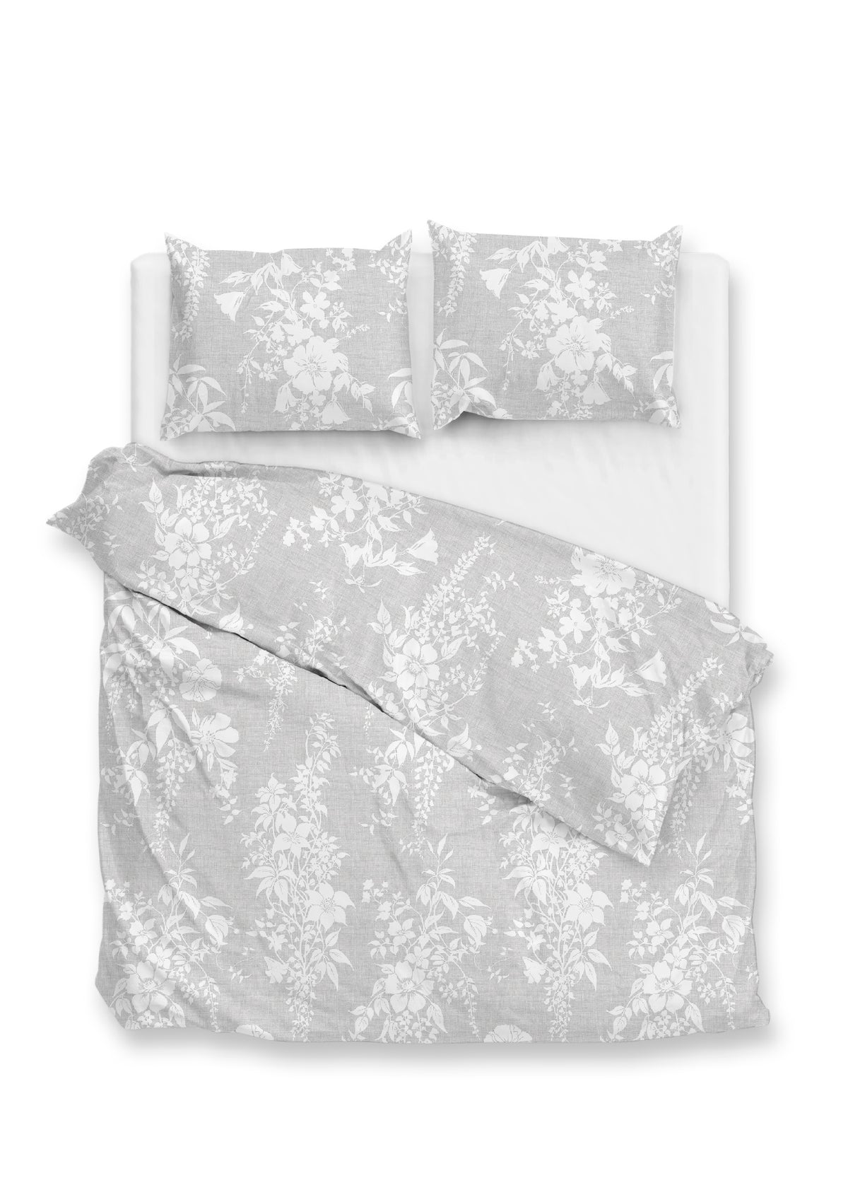 Zohome Dekbedovertrek Ibisco di Dove Grey - 100% Katoen