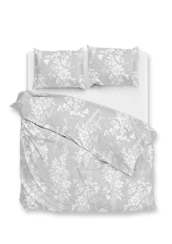 Zohome Dekbedovertrek Ibisco di Dove Grey - 100% Katoen