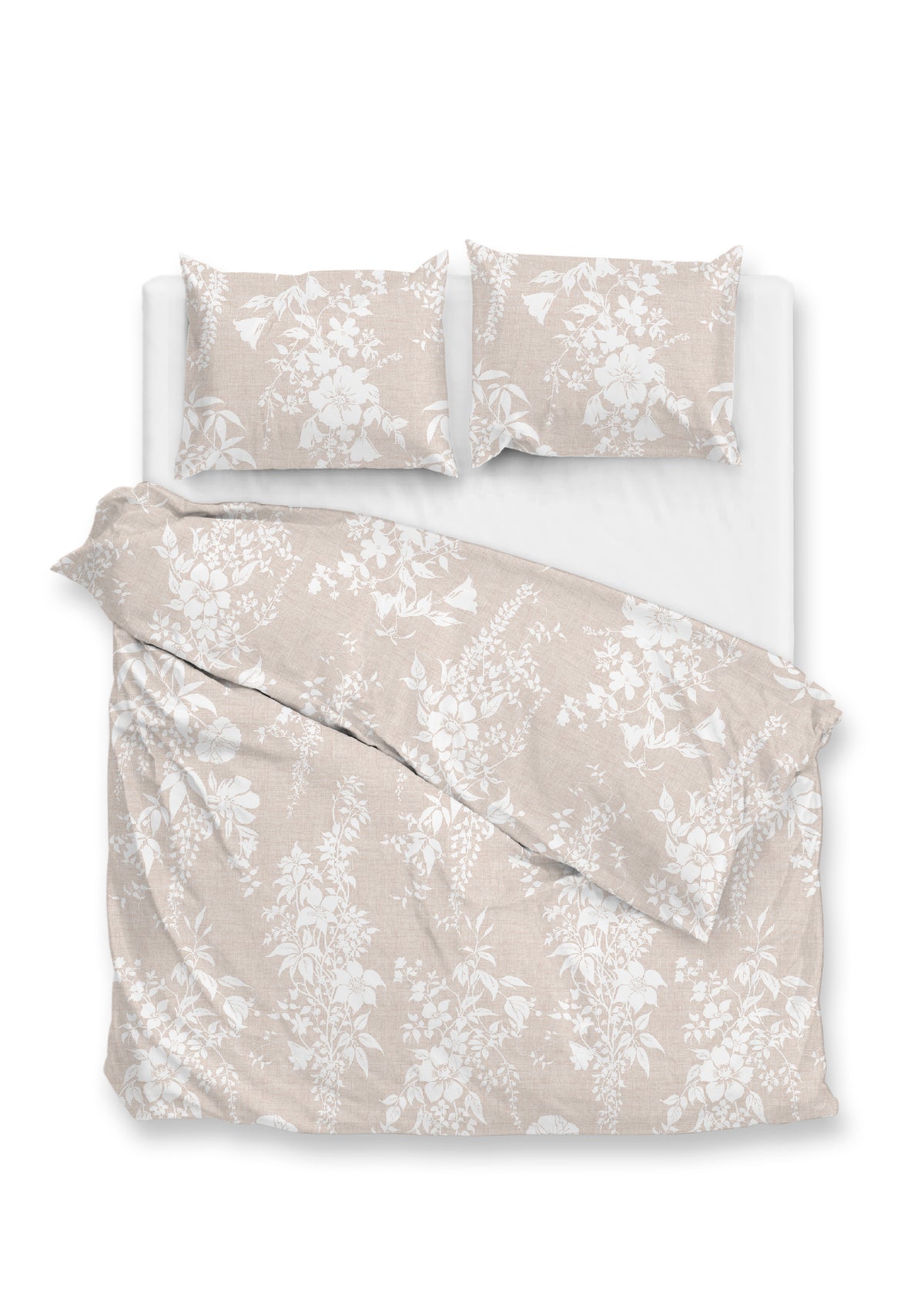 Zohome Dekbedovertrek Ibisco di Lino Sandy Beige - 100% Katoen
