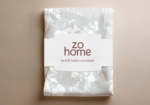 Zohome Dekbedovertrek Ibisco di Dove Grey - 100% Katoen