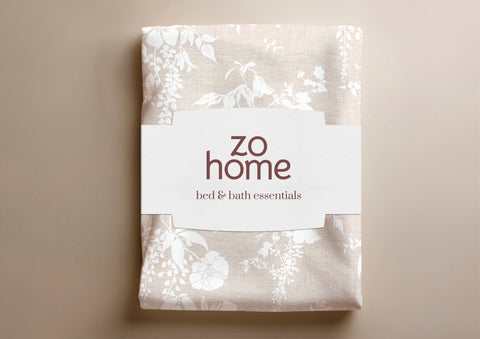 Zohome Dekbedovertrek Ibisco di Lino Sandy Beige - 100% Katoen