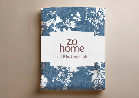 Zohome Dekbedovertrek Ibisco di Lino Urban Blue - 100% Katoen