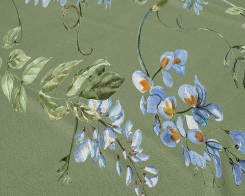 Heckettlane Dekbedovertrek Isla Moss Green - 100% Katoen-Flanel