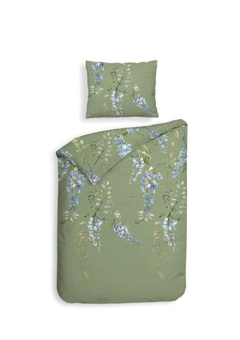 Heckettlane Dekbedovertrek Isla Moss Green - 100% Katoen-Flanel