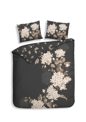 Heckettlane Dekbedovertrek Ivy Classic Anthracite - 100% Katoen-Satijn