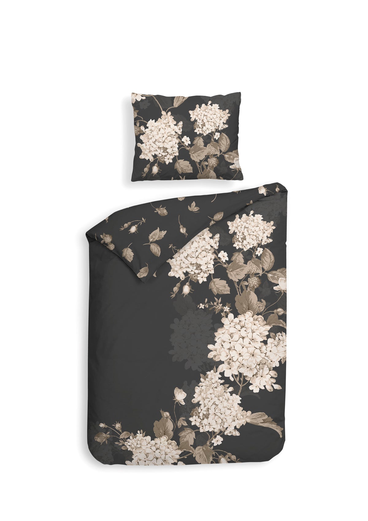 Heckettlane Dekbedovertrek Ivy Classic Anthracite - 100% Katoen-Satijn