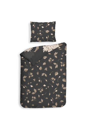 Heckettlane Dekbedovertrek Ivy Classic Anthracite - 100% Katoen-Satijn