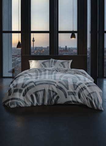 Heckettlane Dekbedovertrek Kaia Ice Blue - 100% Katoen-Satijn