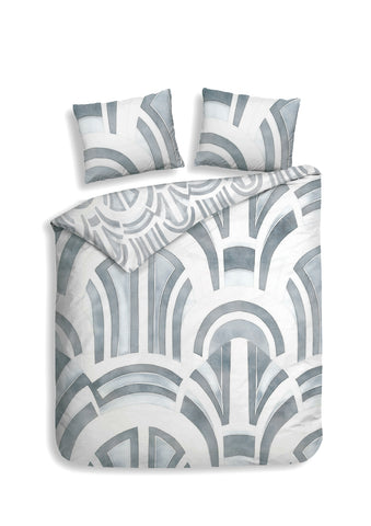 Heckettlane Dekbedovertrek Kaia Ice Blue - 100% Katoen-Satijn