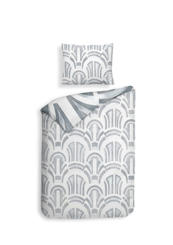 Heckettlane Dekbedovertrek Kaia Ice Blue - 100% Katoen-Satijn