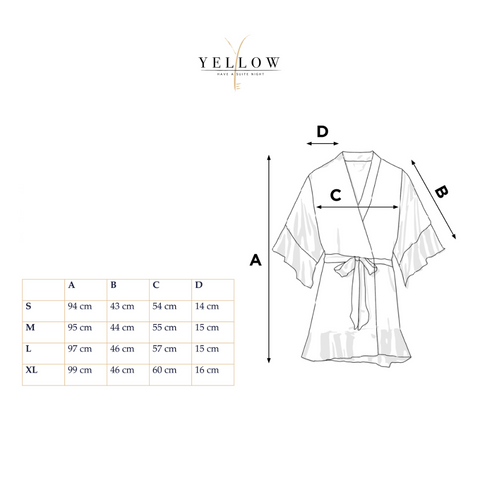 Yellow Kimono Liscio White - 100% Lyocell