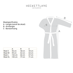 Heckettlane Badjas Wafel Super White 65% Gerecycled Katoen 35% Andere Vezels