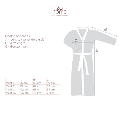 Zohome Badjas Siberian White Tijger Grey - 100% Polyester