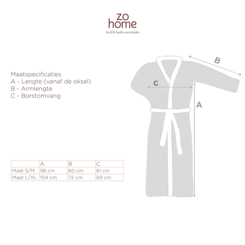 Zohome Badjas Quattro di Lino Denim - 100% Polyester