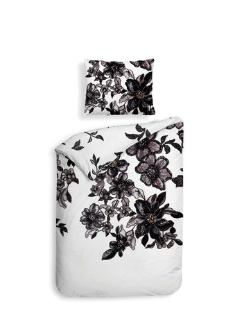 Heckettlane Dekbedovertrek Macey White - 100% Katoen-Satijn