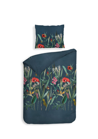 Heckettlane Dekbedovertrek Mali Dark Petrol Blue - 100% Katoen-Flanel