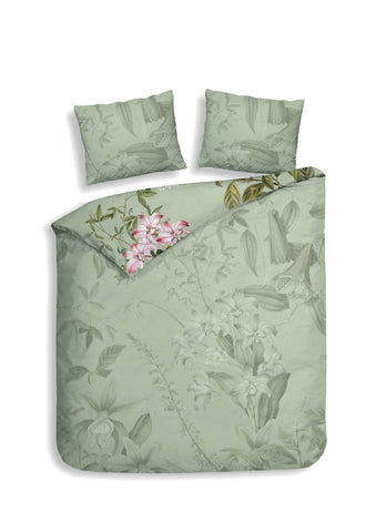 Heckettlane Dekbedovertrek Maribel Reseda Green - 100% Katoen-Satijn