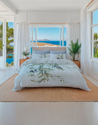 Heckettlane Dekbedovertrek Marilia Chalk blue - 100% Katoen-Satijn