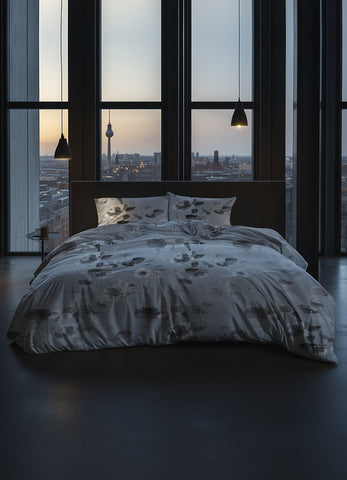 Heckettlane Dekbedovertrek Mira Mist Grey - 100% Katoen-Satijn