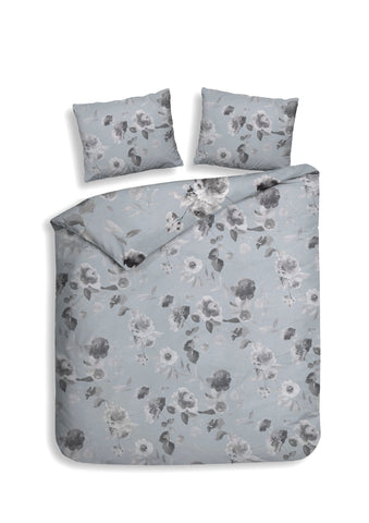 Heckettlane Dekbedovertrek Mira Mist Grey - 100% Katoen-Satijn