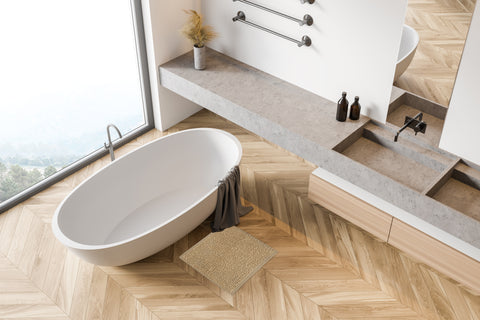Heckettlane Badmat Nodo Forest Sand - 60% Polyester 40% Katoen