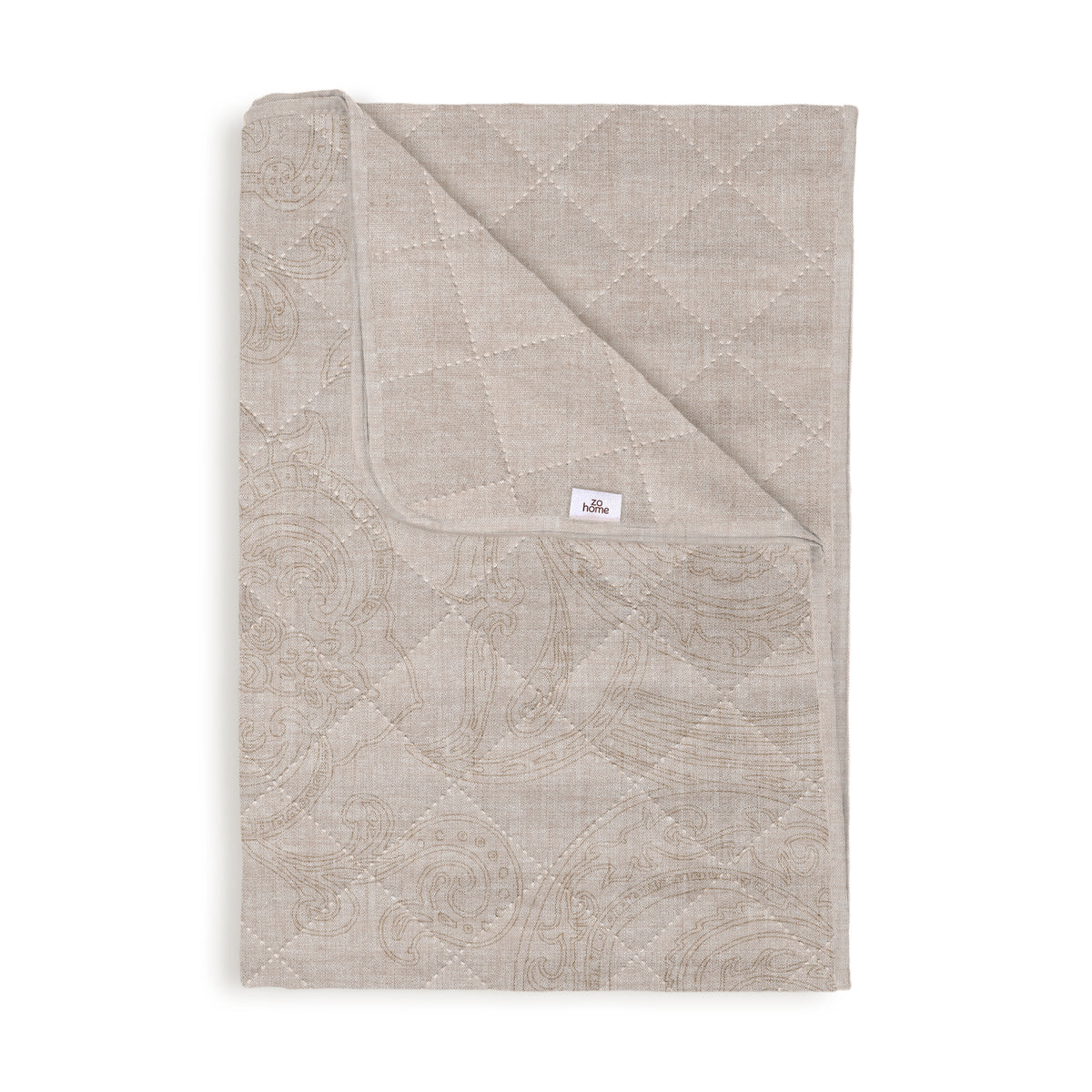 Zohome Sprei Paisley di Lino Sandy Beige - 100% Polyester