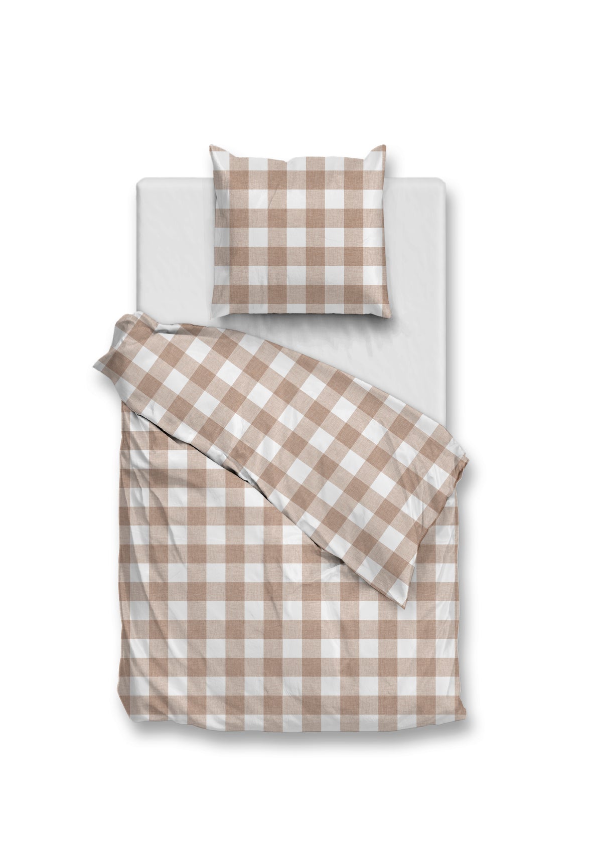 Zohome Dekbedovertrek Quattro di Lino Sandy Beige - 100% Katoen