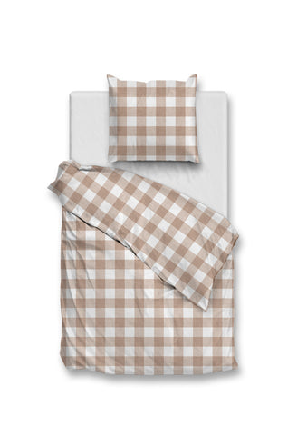 Zohome Dekbedovertrek Quattro di Lino Sandy Beige - 100% Katoen