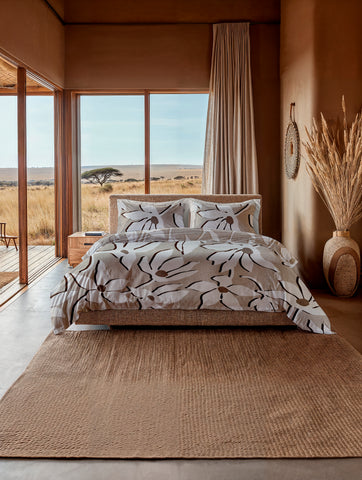 Heckettlane Dekbedovertrek Sanaa Safari Sand - 100% Katoen-Satijn