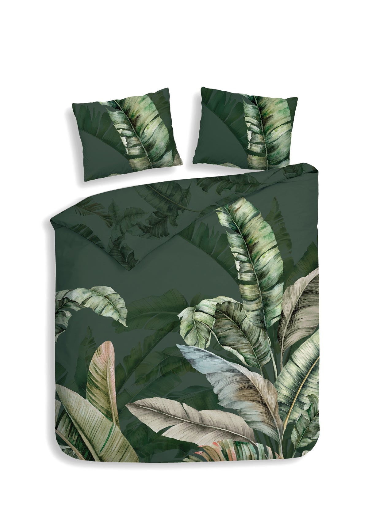 Heckettlane Dekbedovertrek Sarani Forest Green - 100% Katoen-Satijn