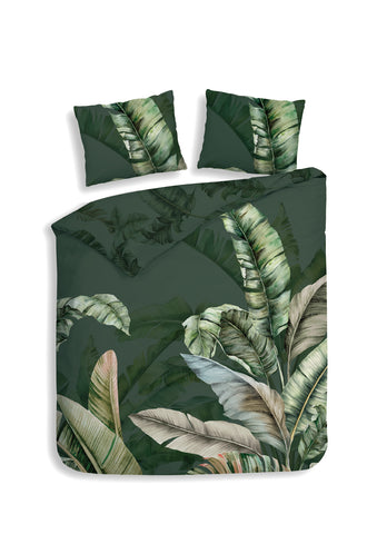 Heckettlane Dekbedovertrek Sarani Forest Green - 100% Katoen-Satijn