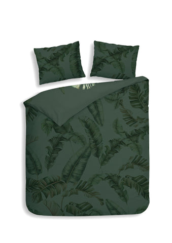 Heckettlane Dekbedovertrek Sarani Forest Green - 100% Katoen-Satijn