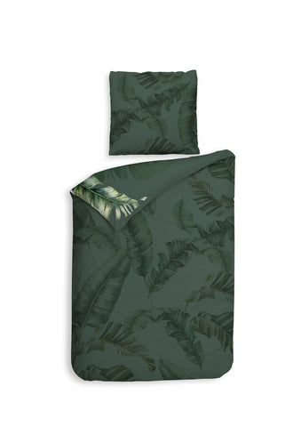 Heckettlane Dekbedovertrek Sarani Forest Green - 100% Katoen-Satijn