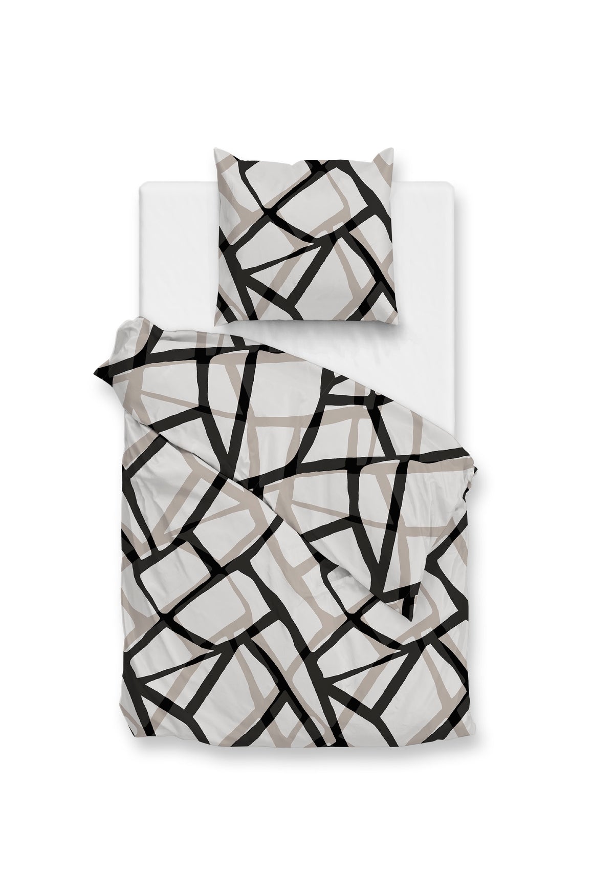 Zohome Dekbedovertrek Serena Grey - 100% Katoen-Flanel