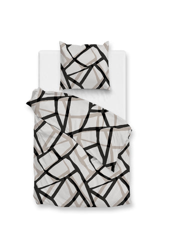Zohome Dekbedovertrek Serena Grey - 100% Katoen-Flanel