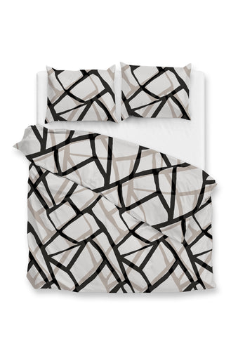 Zohome Dekbedovertrek Serena Grey - 100% Katoen-Flanel