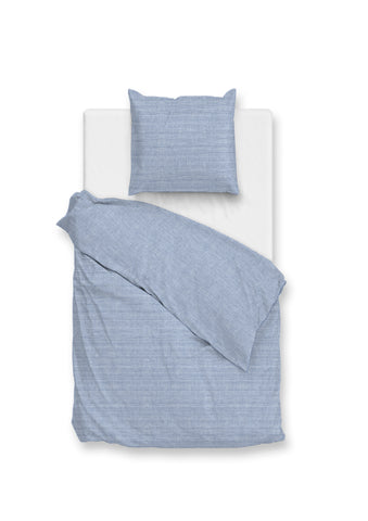 Zohome Dekbedovertrek Striscia di Lino Denim - 100% Katoen