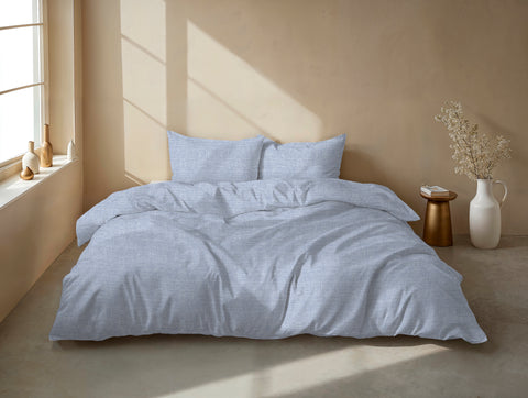 Zohome Dekbedovertrek Striscia di Lino Denim - 100% Katoen