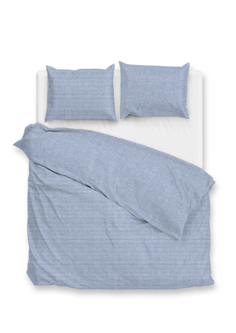 Zohome Dekbedovertrek Striscia di Lino Denim - 100% Katoen