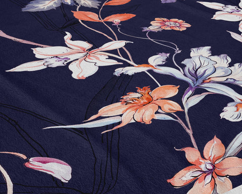 Heckettlane Dekbedovertrek Suda Charcoal Purple - 100% Katoen-Flanel