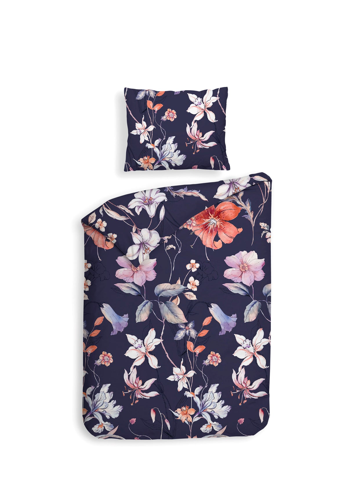 Heckettlane Dekbedovertrek Suda Charcoal Purple - 100% Katoen-Flanel